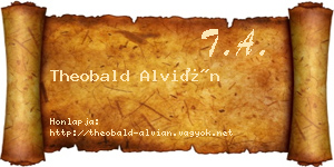 Theobald Alvián névjegykártya